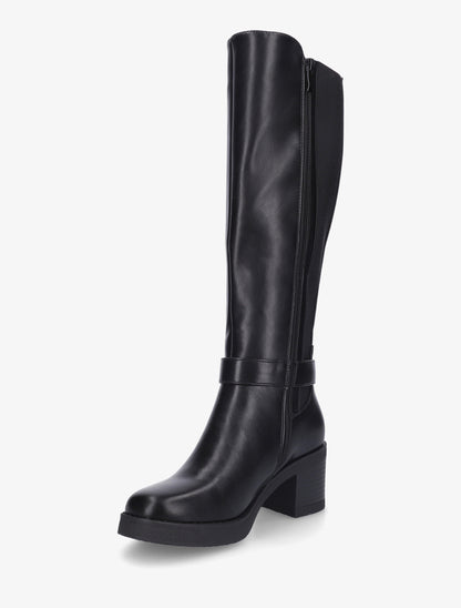 Bottes élastiquées à boucle - Noir - 3