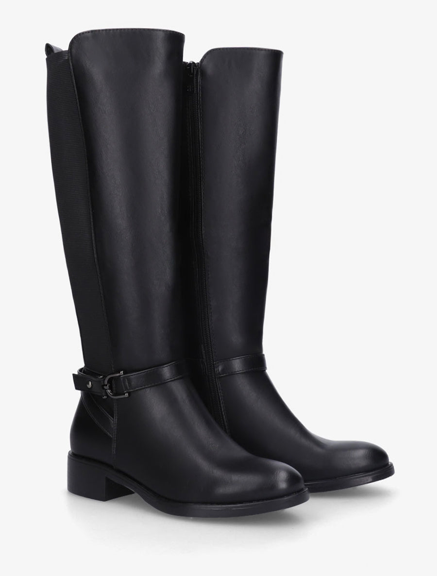 Bottes basses casual en simili - Noir - 4