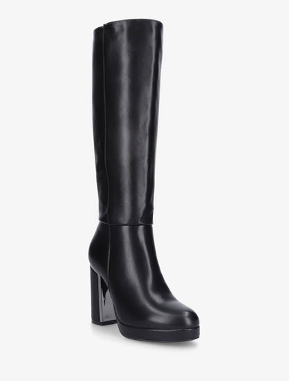 Bottes simili à talon métallique - Noir - 2