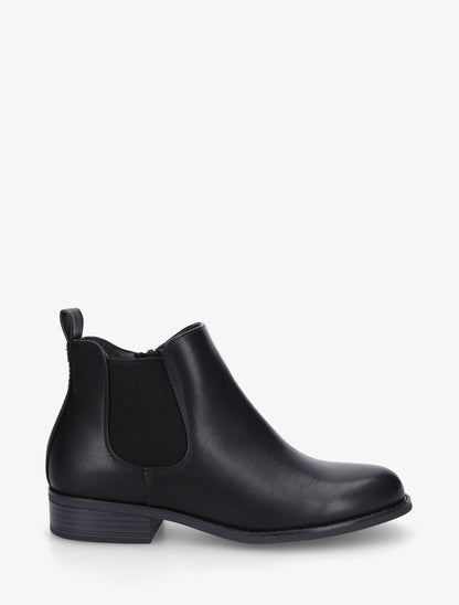 Bottines basiques en simili - Noir - 1