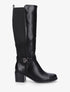 Bottes cavalière élastiquées à boucle - Noir - 1
