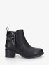Bottines effet croco et boucles - Noir - 1