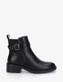 Bottines plates en simili - Noir - 1