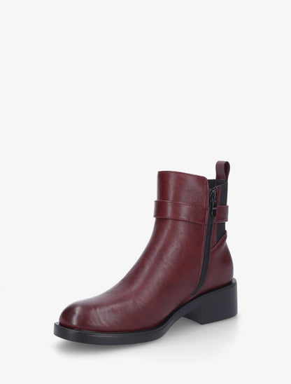Bottines plates en simili - Bordeaux - 3