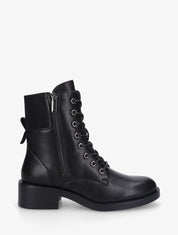 Boots montantes à lacets - Noir - 1