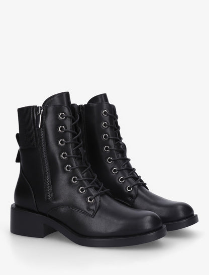 Boots montantes à lacets - Noir - 4
