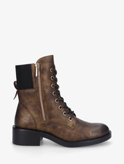Boots montantes à lacets - Marron - 1