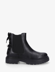 Bottines en simili à noeud - Noir - 1
