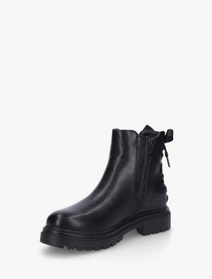 Bottines en simili à noeud - Noir - 3