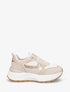 Baskets bimatière à détail léopard - Beige - 1