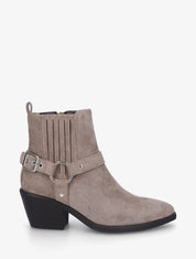 Bottines en suédine style chelsea - Taupe - 1