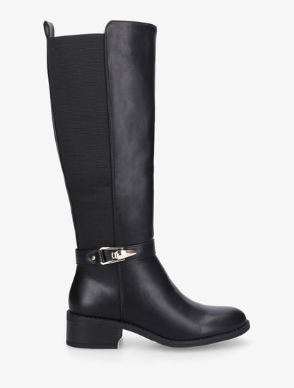 Bottes élastiquées à empiècement métallique - Noir - 1
