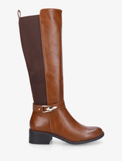 Bottes élastiquées à empiècement métallique - Camel - 1