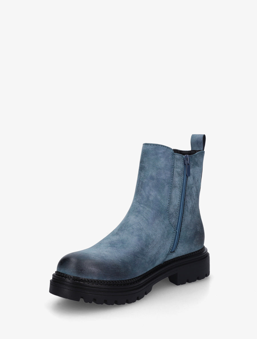 Chelsea à détail pailleté et imprimé croco - Bleu - 3