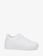 Baskets basiques en simili - Blanc - 1