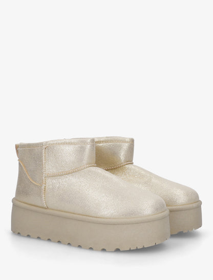 Boots irisées à semelle plateforme - Or - 4