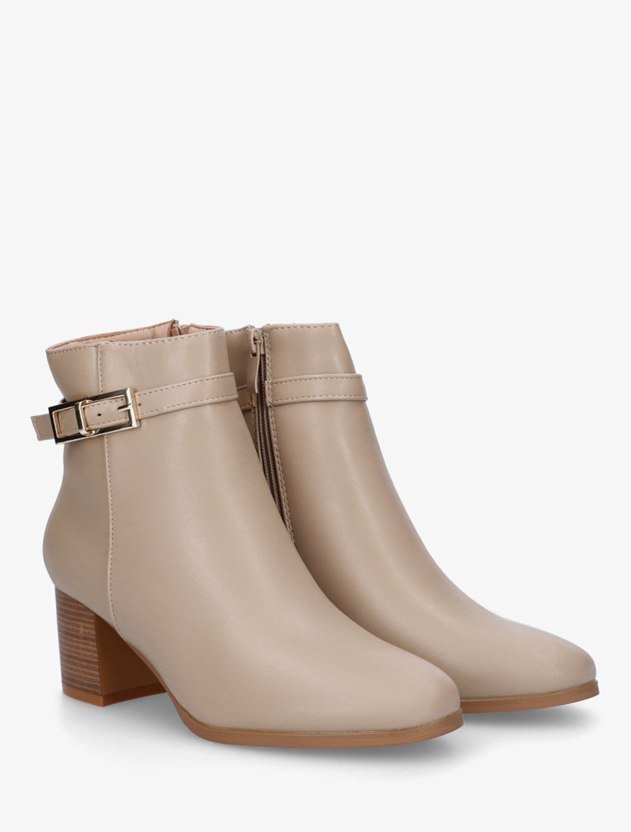 Bottines classiques à boucle - Beige foncé - 4