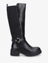 Bottes à boucle et semelle crantée - Noir - 1