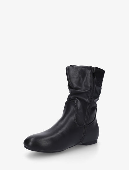 Bottines montantes effet froncé - Noir - 3