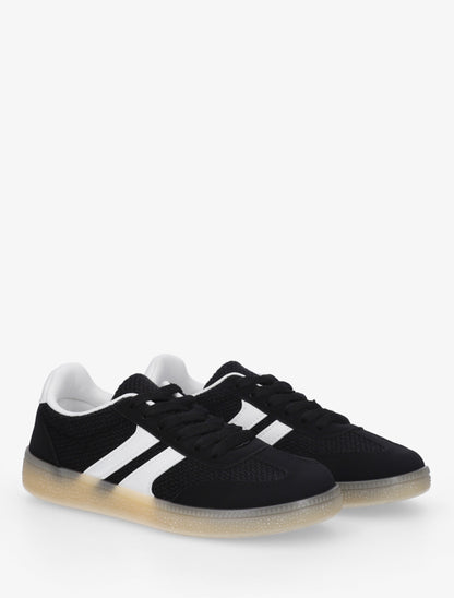 Baskets en toile et suédine - Noir - 4