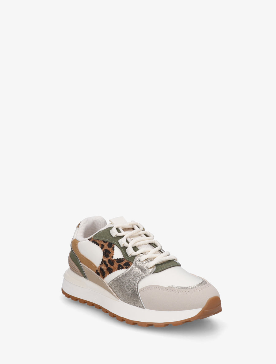 Baskets à empiècements fantaisies - Beige - 2