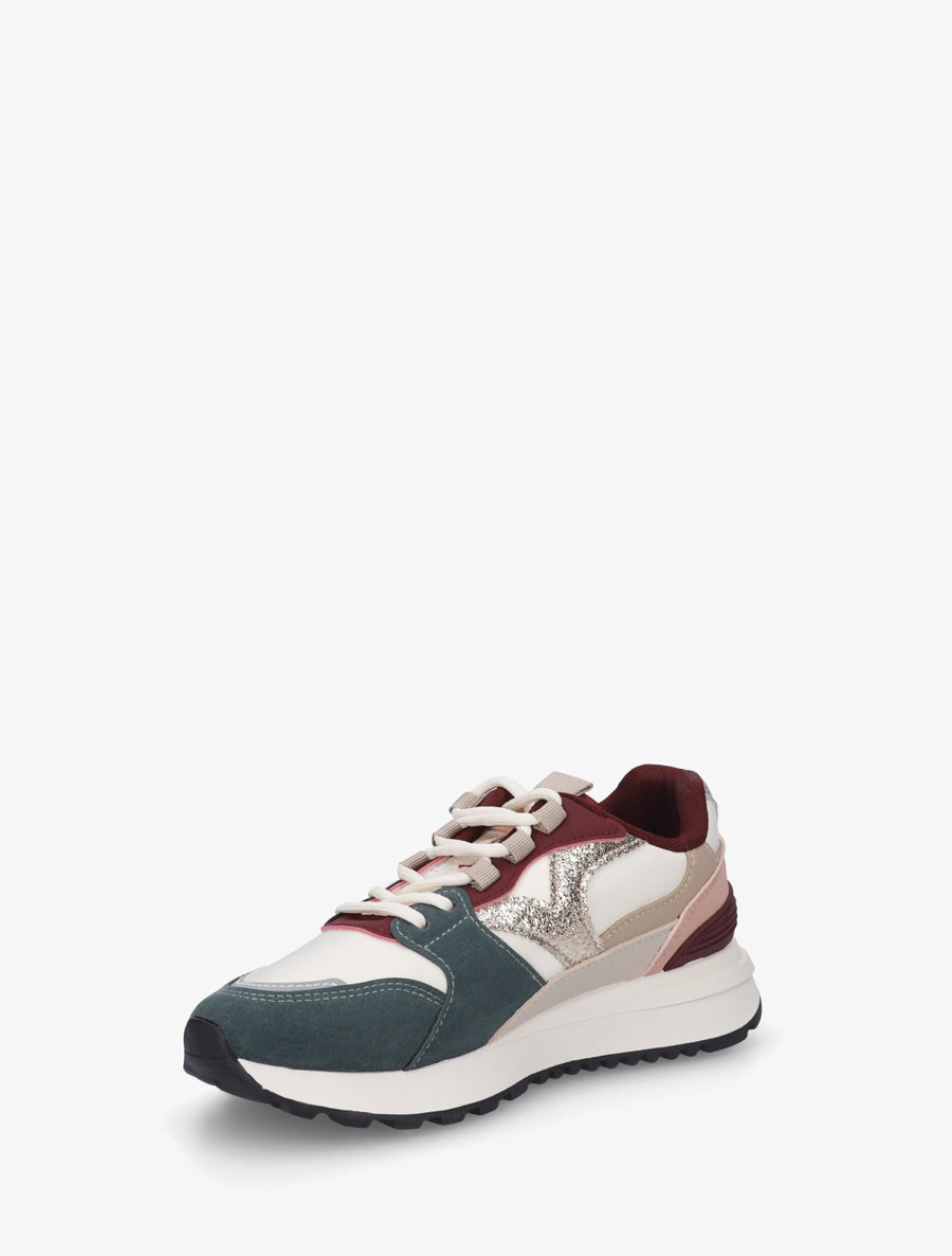 Baskets à empiècements fantaisies - Vert foncé - 3