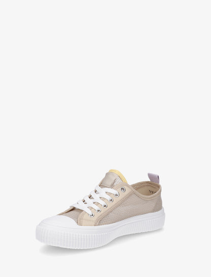 Tennis basique en tissu ajouré - Beige - 3