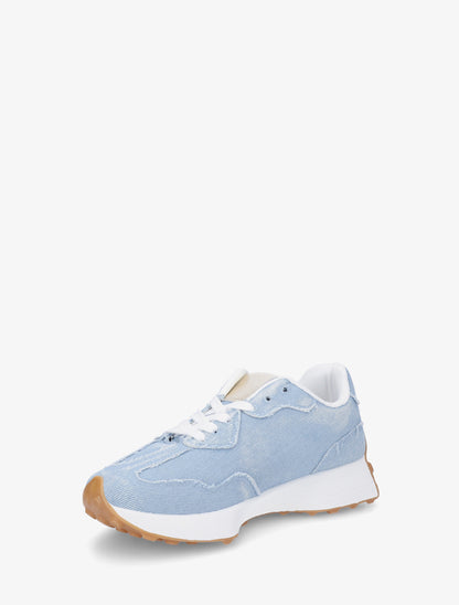 Baskets en jean à détail irisé - Bleu ciel - 3