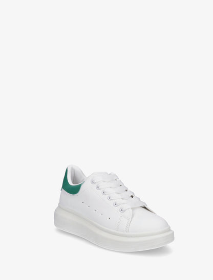 Baskets à contrefort contrastant - Blanc/vert - 2