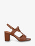 Sandales à empiècement irisé - Marron - 1