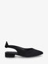 Ballerines en suédine à talon - Noir - 1