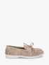 Mocassins en suédine à franges - Taupe - 1