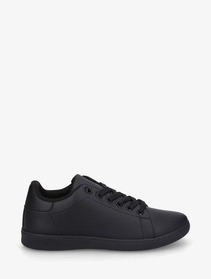 Sneakers basiques en simili - Noir - 1