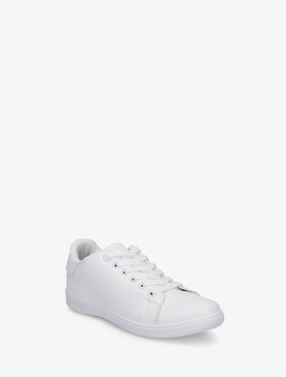 Sneakers basiques en simili - Blanc - 2