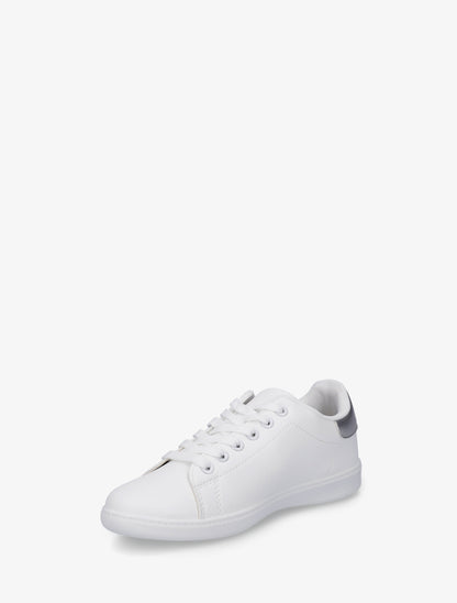 Sneakers basiques en simili - Argent - 3