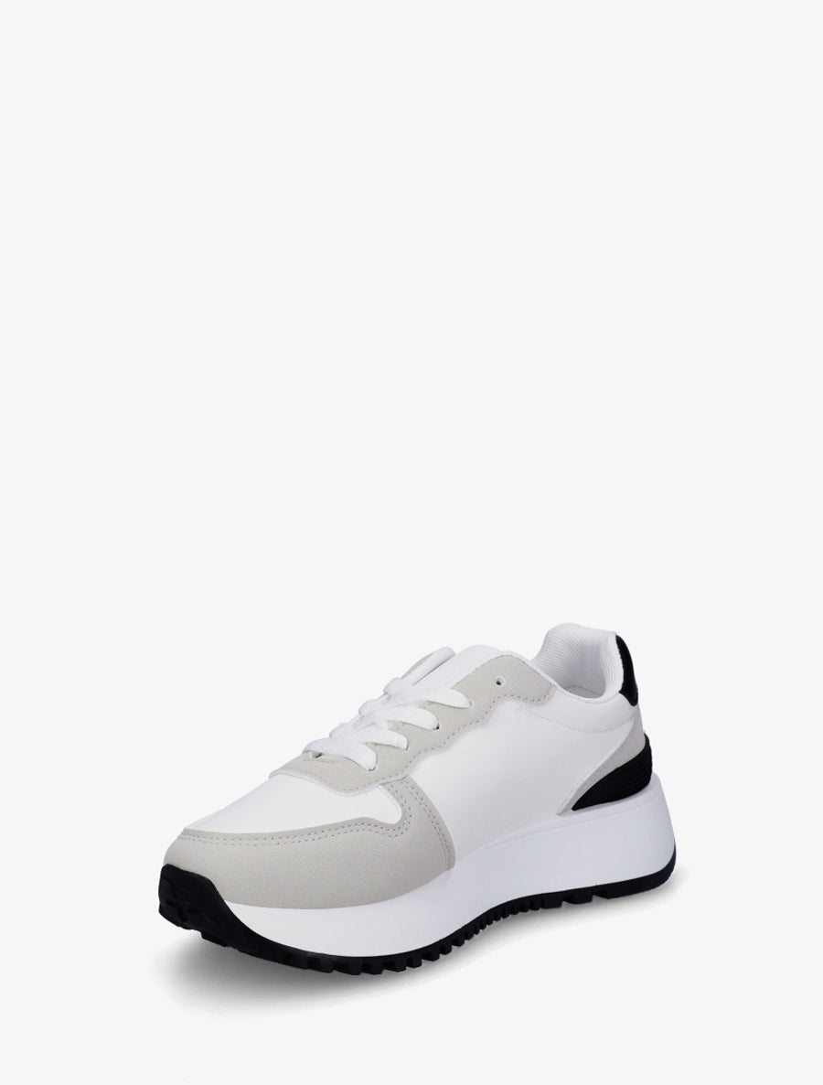 Baskets à empiècement graphique - Gris clair - 3