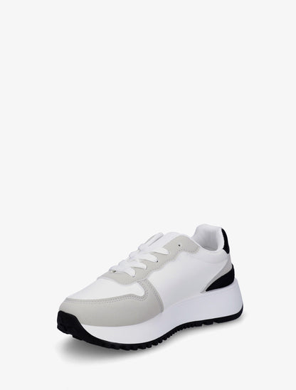 Baskets à empiècement graphique - Gris clair - 3