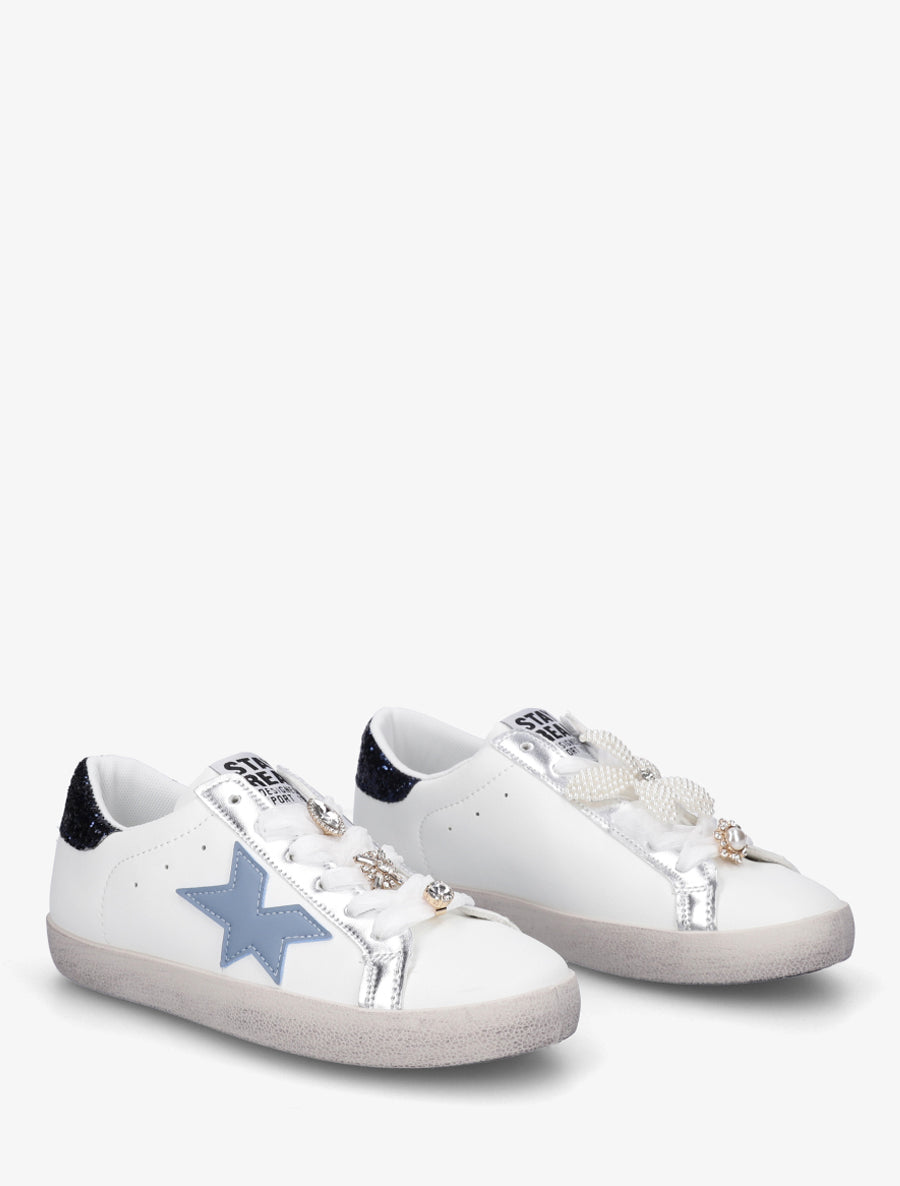 Baskets à bijoux strassés - Bleu clair - 4