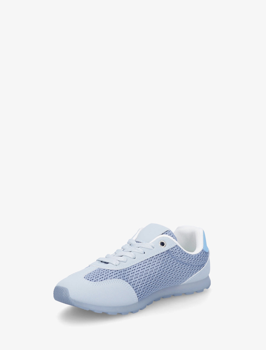 Baskets en maille à contrefort contrastant - Bleu clair - 3