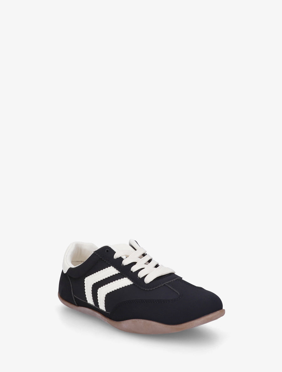 Baskets bimatière à contrefort contrastant - Noir - 2