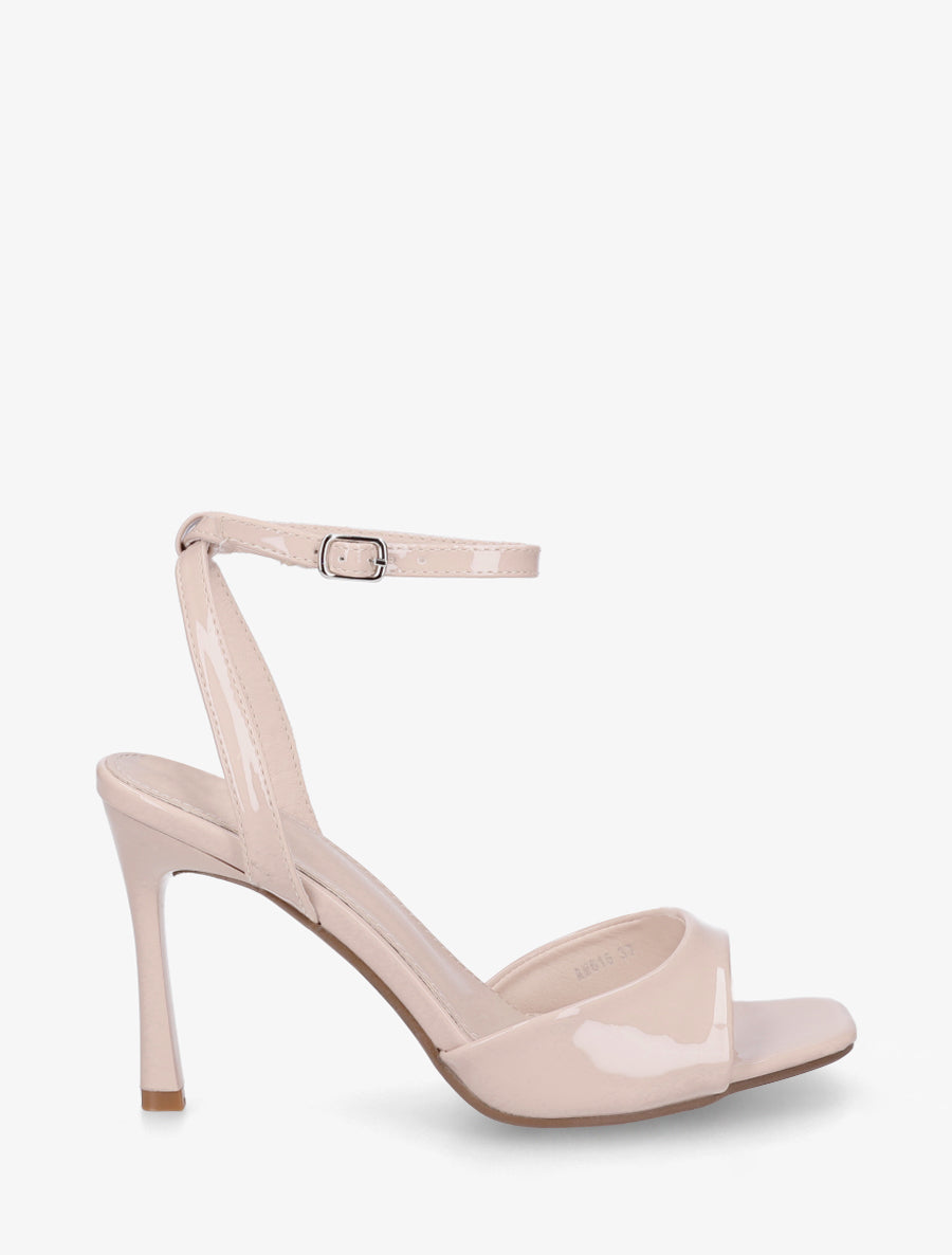 Sandales vernies à talon aiguille - Beige - 1