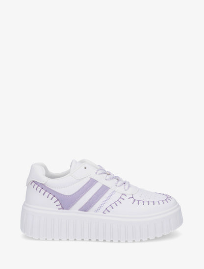 Baskets à coutures contrastantes - Lilas - 1