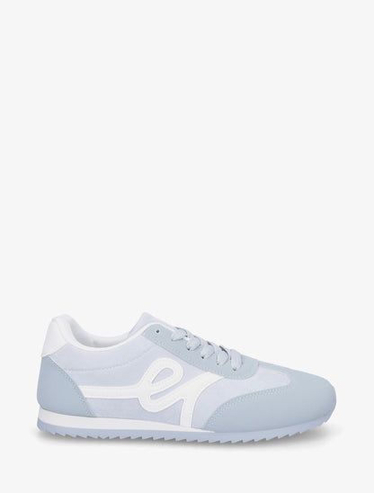 Sneakers en suédine à empiècement effet nubuck - Bleu ciel - 1