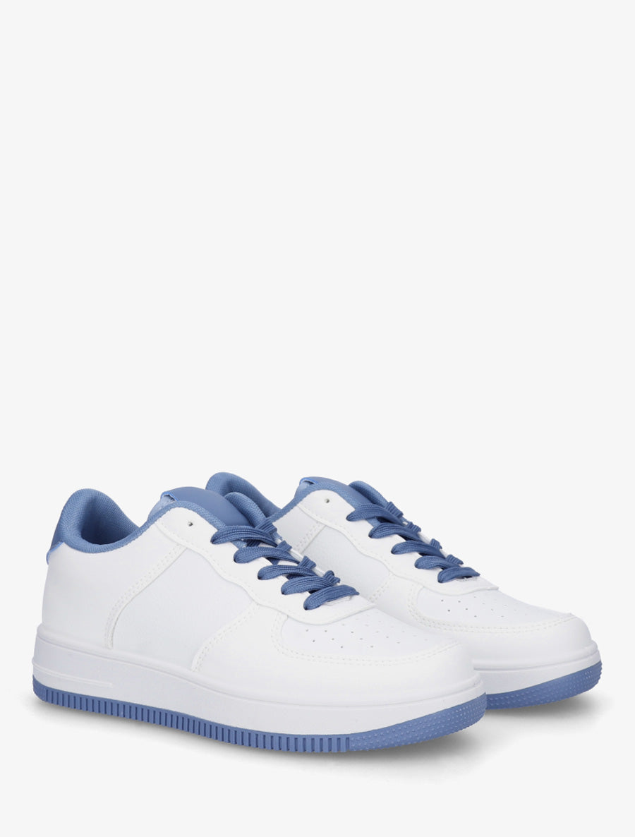 Baskets basiques en simili - Bleu - 4