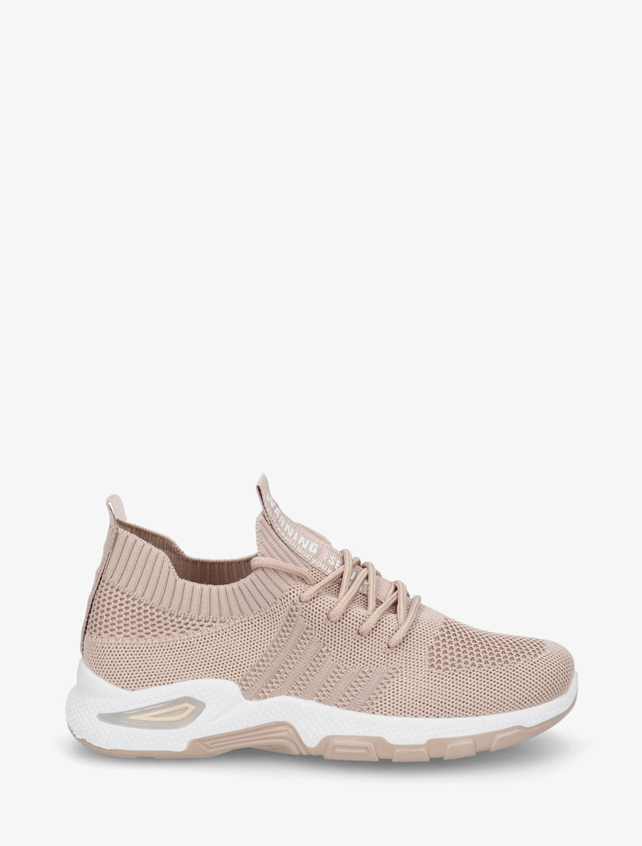 Baskets souples en maille - Beige foncé - 1