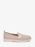 Mocassins en tissu à empiècement simili - Taupe - 1