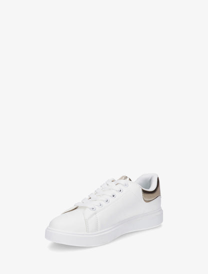 Sneakers basiques en simili - Or - 3