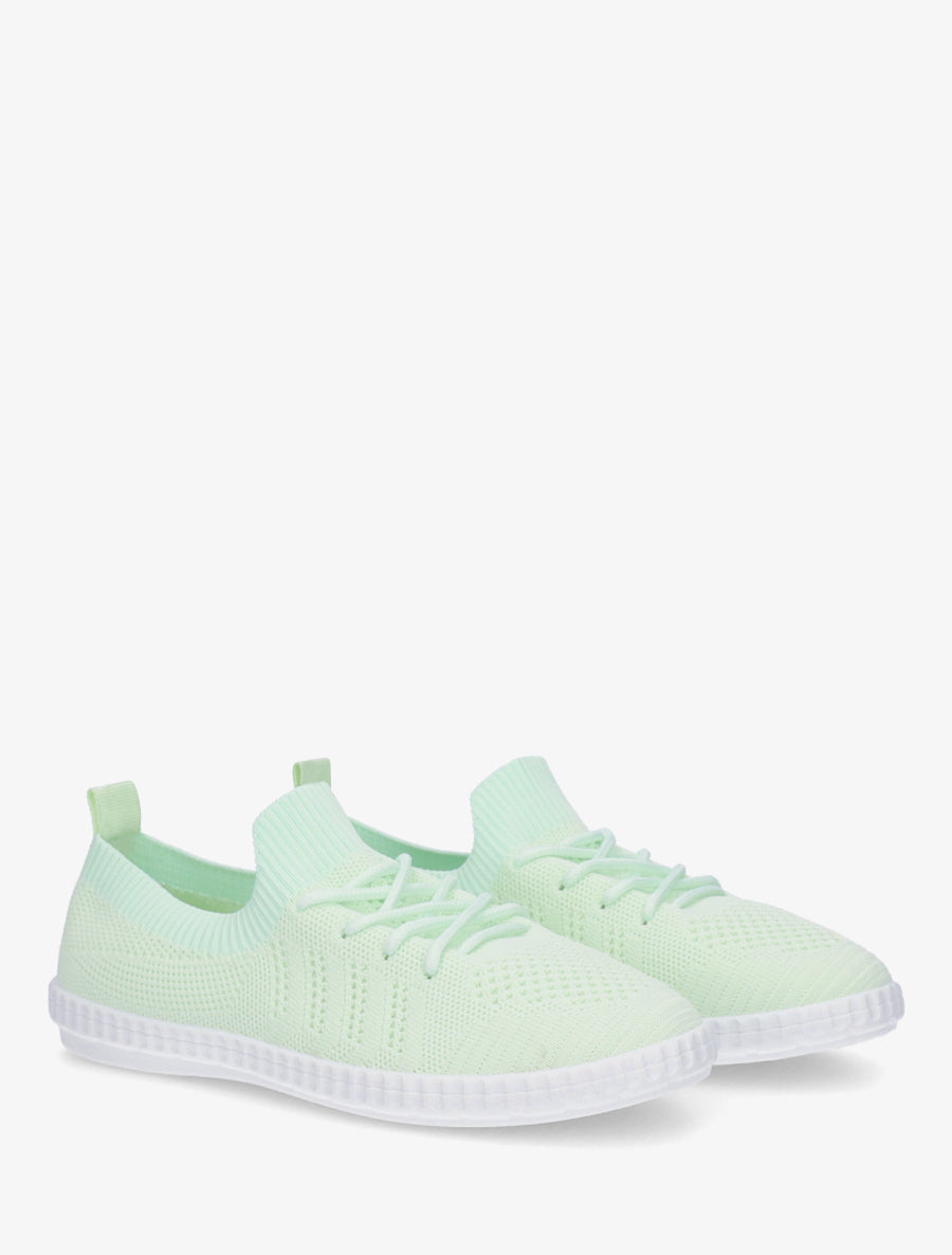 Tennis en tissu ajouré - Vert clair - 4