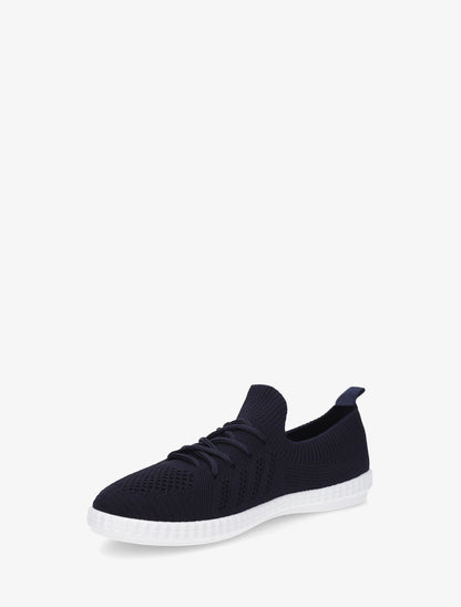 Tennis en tissu ajouré - Bleu nuit - 3