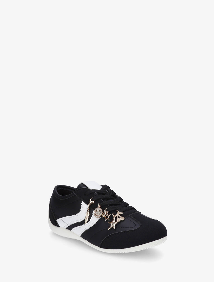 Sneakers à empiècement bijoux dépareillés - Noir - 2